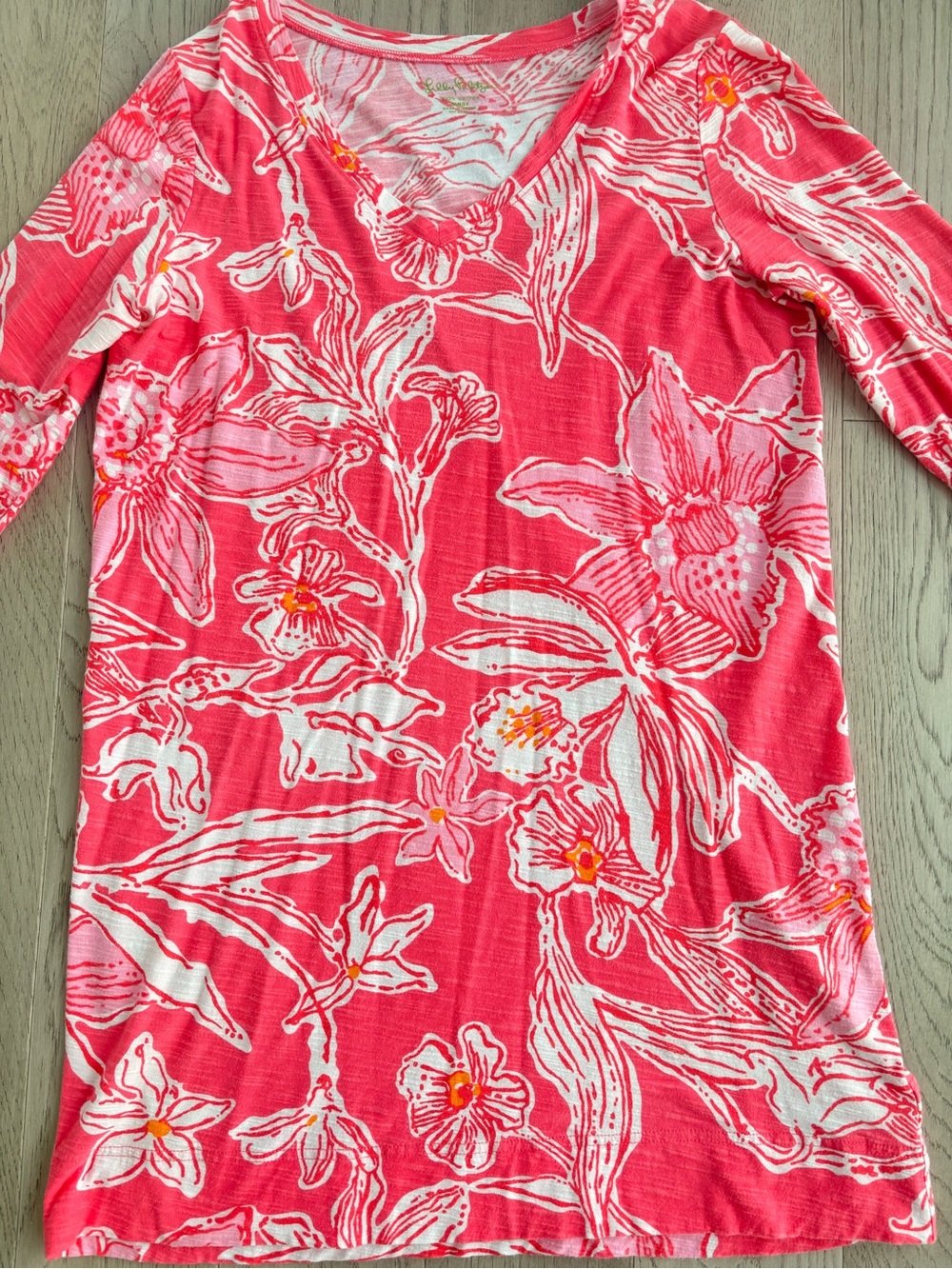 Lily Pulitzer Pink Floral Mini Dress Summer Size Large